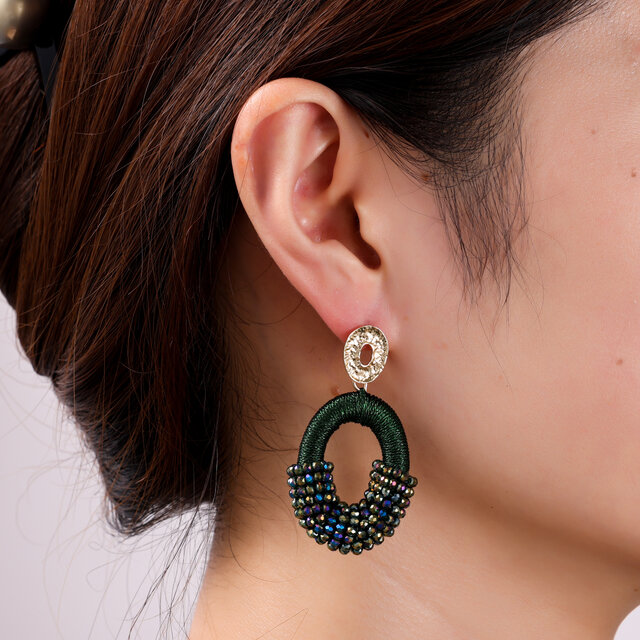 Oval Satin Glam Oorbellen