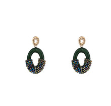 Oval Satin Glam Oorbellen