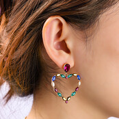 Fine Heart Rainbow Oorbellen E4598-4