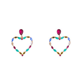 Fine Heart Rainbow Oorbellen E4598-4