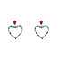 Day & Eve by Go Dutch Label Fine Heart Rainbow Oorbellen E4598-4