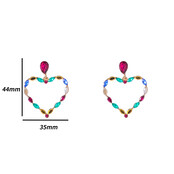 Fine Heart Rainbow Oorbellen E4598-4