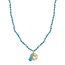 Biba Lange crystal ketting schildpad blauw 61578Mix01