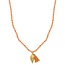 Biba Lange crystal ketting schelp goud oranje 6157Mix02