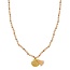 Biba Lange crystal ketting schelp goud beige 61577Mix05