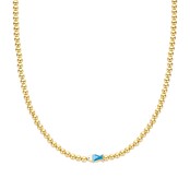Blue & Gold ocean fish ketting 61636Mix02