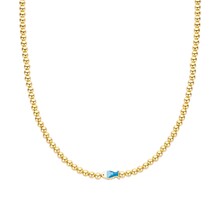 Blue & Gold ocean fish ketting 61636Mix02