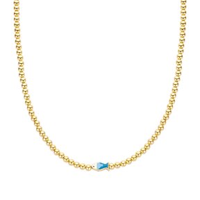 Blue & Gold ocean fish ketting 61636Mix02