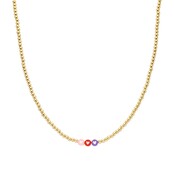Tripple love gold ketting 61658Mix02
