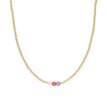 Tripple love gold ketting 61658Mix02