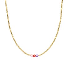 Tripple love gold ketting 61658Mix02