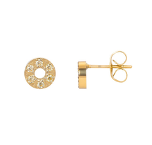 Oorbellen Circle Stone 6mm