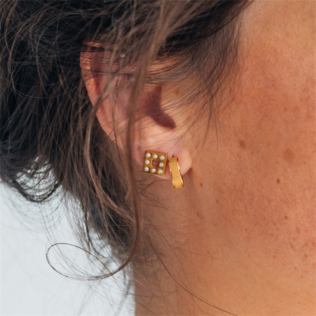 Oorbellen Sandblasted