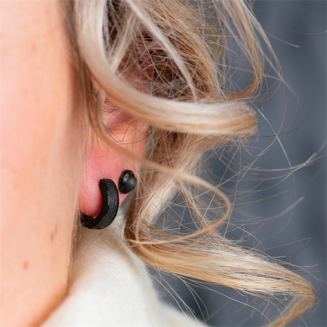 Oorbellen Sandblasted