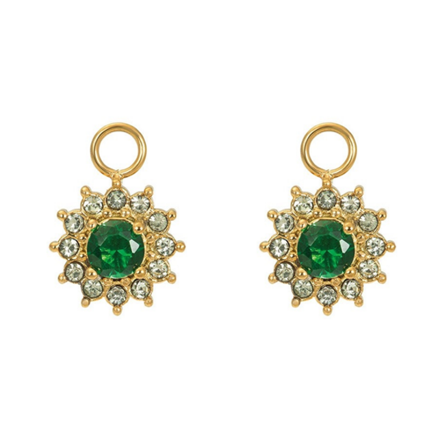 Oorring Bedels Lucia Emerald
