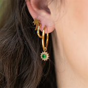 Oorring Bedels Lucia Emerald