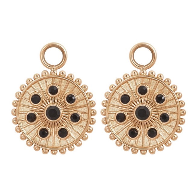 Oorring Bedels Midnight Black Diamond