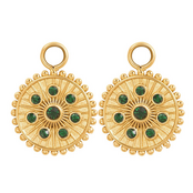 Oorring Bedels Midnight Emerald