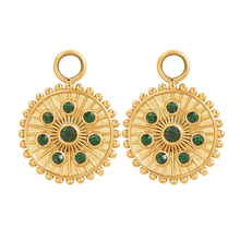 Oorring Bedels Midnight Emerald