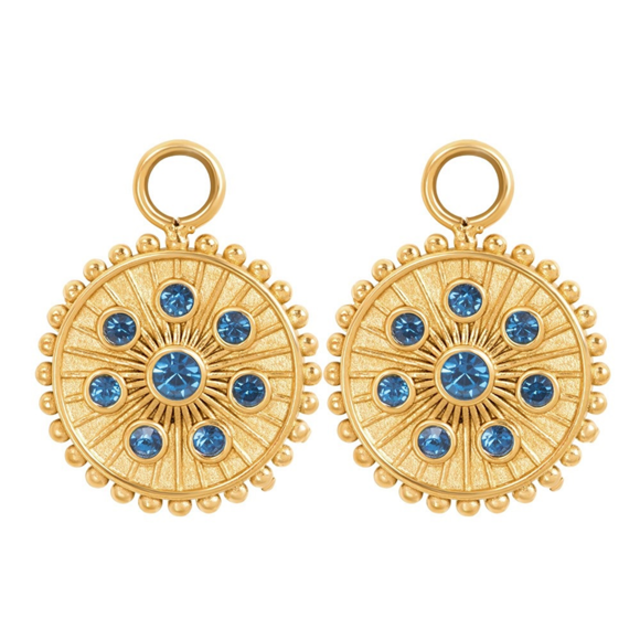 Oorring Bedels Midnight Capri Blue