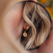 Oorring Bedels Midnight Capri Blue