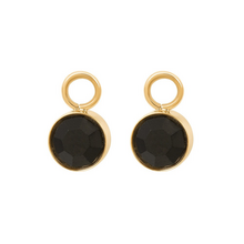 Oorring Bedels Stone Black Diamond