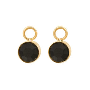 Oorring Bedels Stone Black Diamond