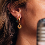 Oorring Bedels Stone Emerald