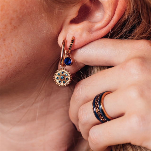 Oorring Bedels Stone Capri Blue