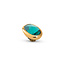 Melano Twisted Cloudy Oval Steentje Turquoise