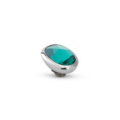 Twisted Cloudy Oval Steentje Turquoise