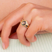 Twisted Pearly CZ Steentje Abalone