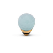 Twisted CZ Facet Ball Steentje Soft Blue