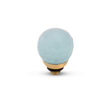 Twisted CZ Facet Ball Steentje Soft Blue