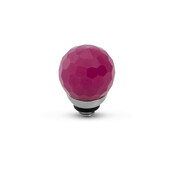Twisted CZ Facet Ball Steentje Raspberry