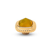 Vivid Bali CZ Square Steentje Bright Yellow