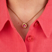 Vivid Sunburst Steentje Fuchsia