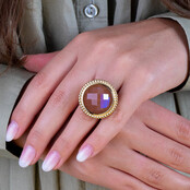 Kosmic Bali Facet Steen Litchi 22mm