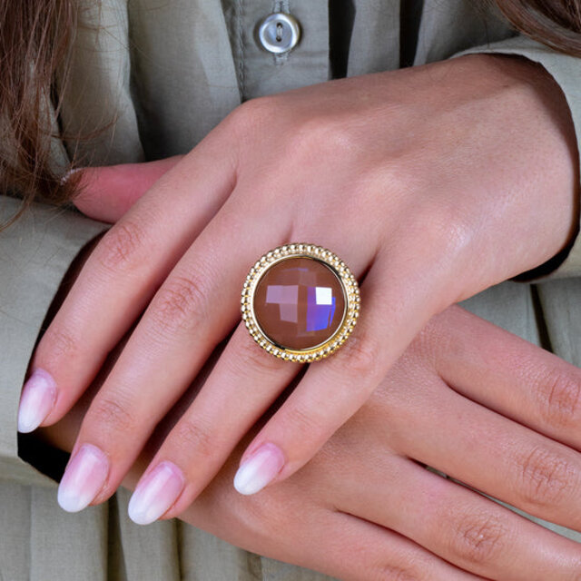 Kosmic Bali Facet Steen Litchi 22mm