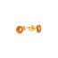 Melano Friends Friends Mabel CZ Oorbellen Orange