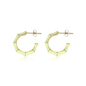 Stralende Gouden Oorsteker met Groene Epoxy