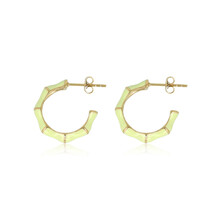 Stralende Gouden Oorsteker met Groene Epoxy