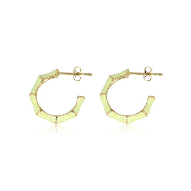 Stralende Gouden Oorsteker met Groene Epoxy