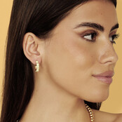 Stralende Gouden Oorsteker met Groene Epoxy