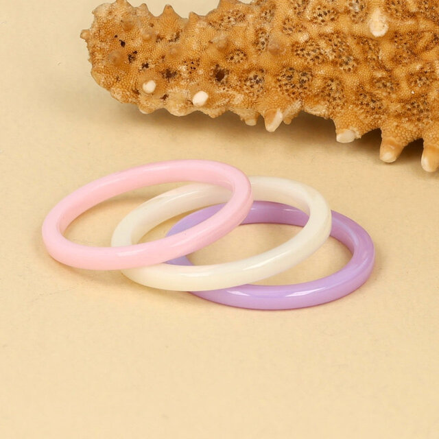 Onbreekbare lila keramieken ring - 2 mm - hypoallergeen