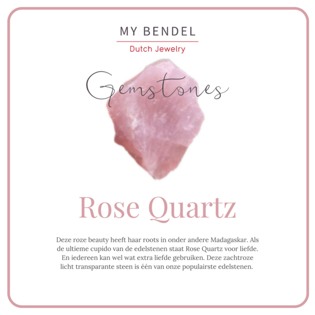 Rose Quartz Armband met Gouden Kralen en Schelp