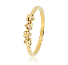Gouden ring met bloemetjes - elegant en tijdloos