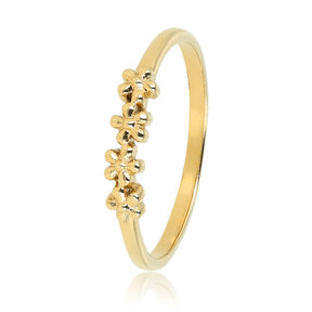 Gouden ring met bloemetjes - elegant en tijdloos