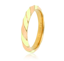 Gouden ring - oranje en groen epoxy