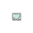 Nomination Pastel green raised heart 330204-35